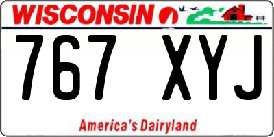 WI license plate 767XYJ
