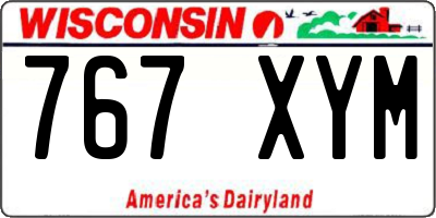WI license plate 767XYM
