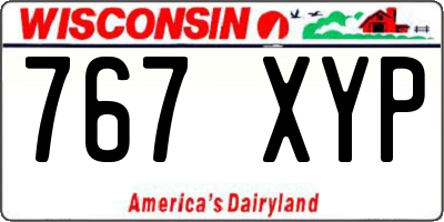 WI license plate 767XYP
