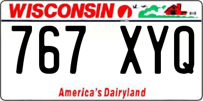 WI license plate 767XYQ