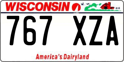 WI license plate 767XZA