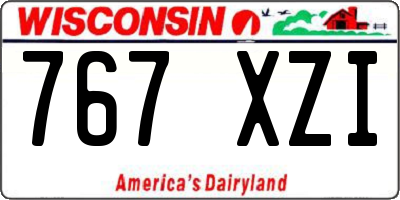 WI license plate 767XZI