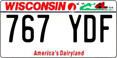WI license plate 767YDF