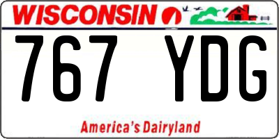 WI license plate 767YDG