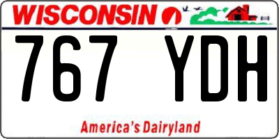 WI license plate 767YDH