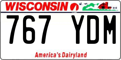 WI license plate 767YDM