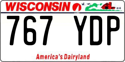 WI license plate 767YDP