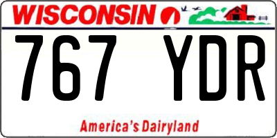 WI license plate 767YDR