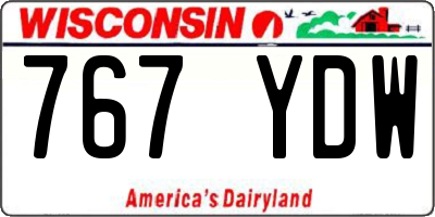 WI license plate 767YDW