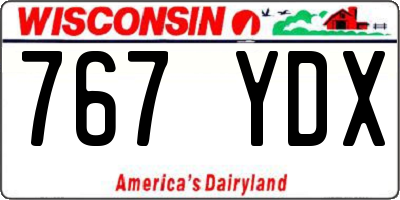 WI license plate 767YDX