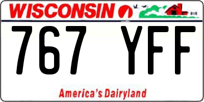 WI license plate 767YFF