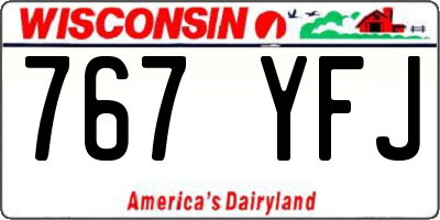 WI license plate 767YFJ