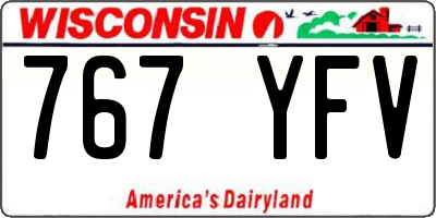 WI license plate 767YFV