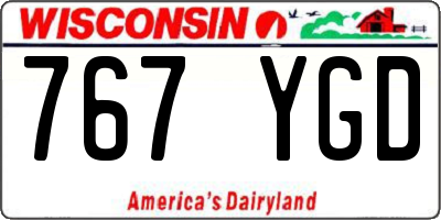 WI license plate 767YGD