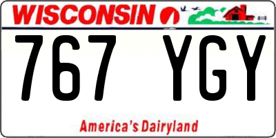 WI license plate 767YGY