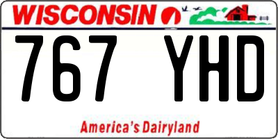 WI license plate 767YHD