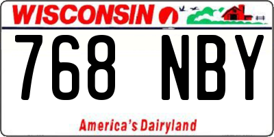 WI license plate 768NBY