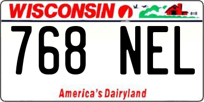 WI license plate 768NEL