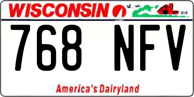 WI license plate 768NFV