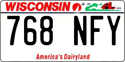 WI license plate 768NFY