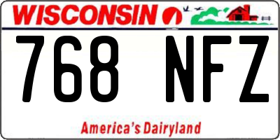 WI license plate 768NFZ
