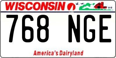 WI license plate 768NGE
