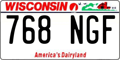 WI license plate 768NGF