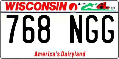 WI license plate 768NGG