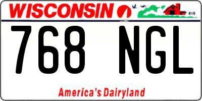 WI license plate 768NGL