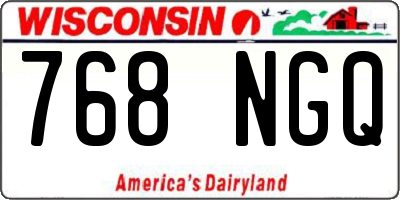 WI license plate 768NGQ