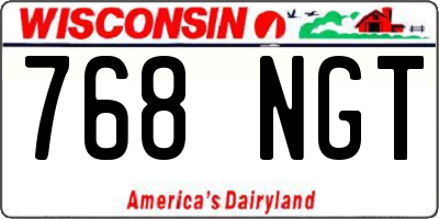 WI license plate 768NGT