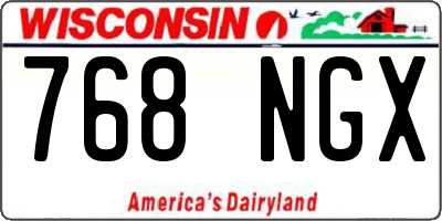 WI license plate 768NGX