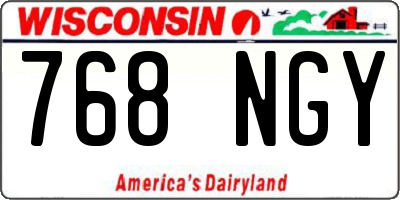 WI license plate 768NGY