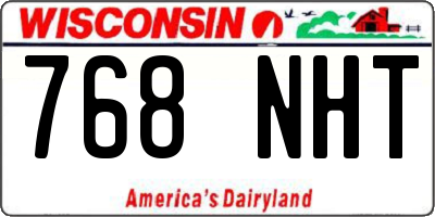 WI license plate 768NHT