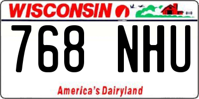 WI license plate 768NHU