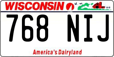 WI license plate 768NIJ