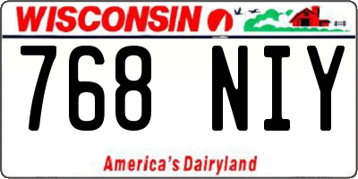 WI license plate 768NIY