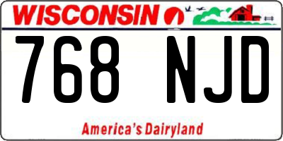 WI license plate 768NJD