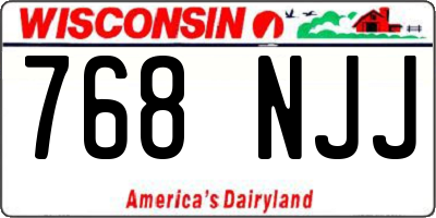 WI license plate 768NJJ