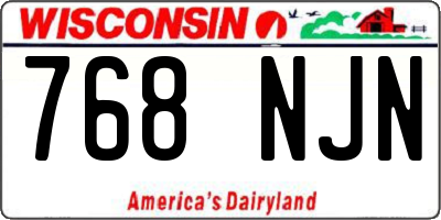 WI license plate 768NJN