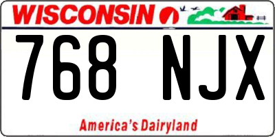 WI license plate 768NJX