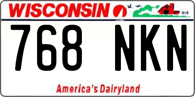 WI license plate 768NKN