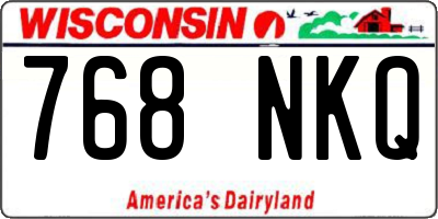 WI license plate 768NKQ