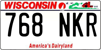 WI license plate 768NKR
