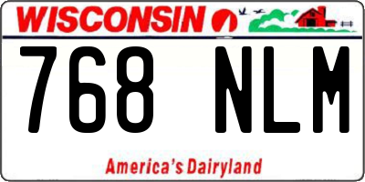WI license plate 768NLM