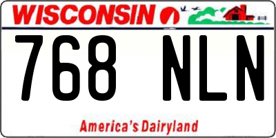 WI license plate 768NLN