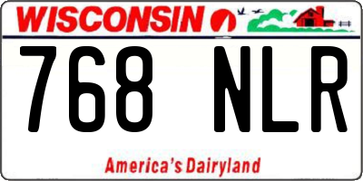 WI license plate 768NLR
