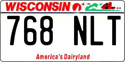 WI license plate 768NLT