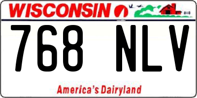 WI license plate 768NLV