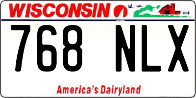 WI license plate 768NLX